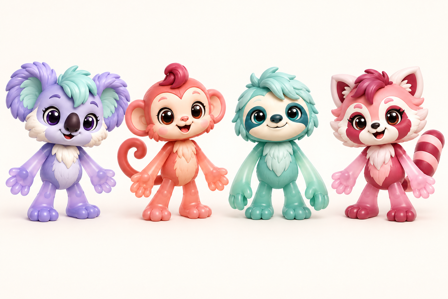 The four selected character designs